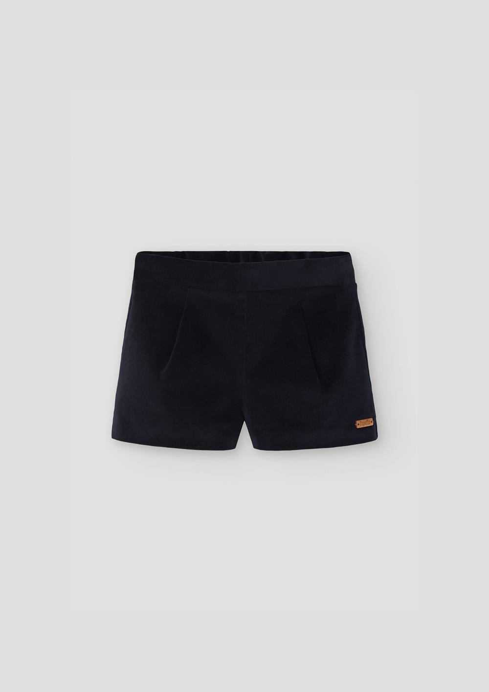 Mod.30.4 Black velvet shorts with darts | AW26.27 Mod.30.4 Black velvet shorts with darts