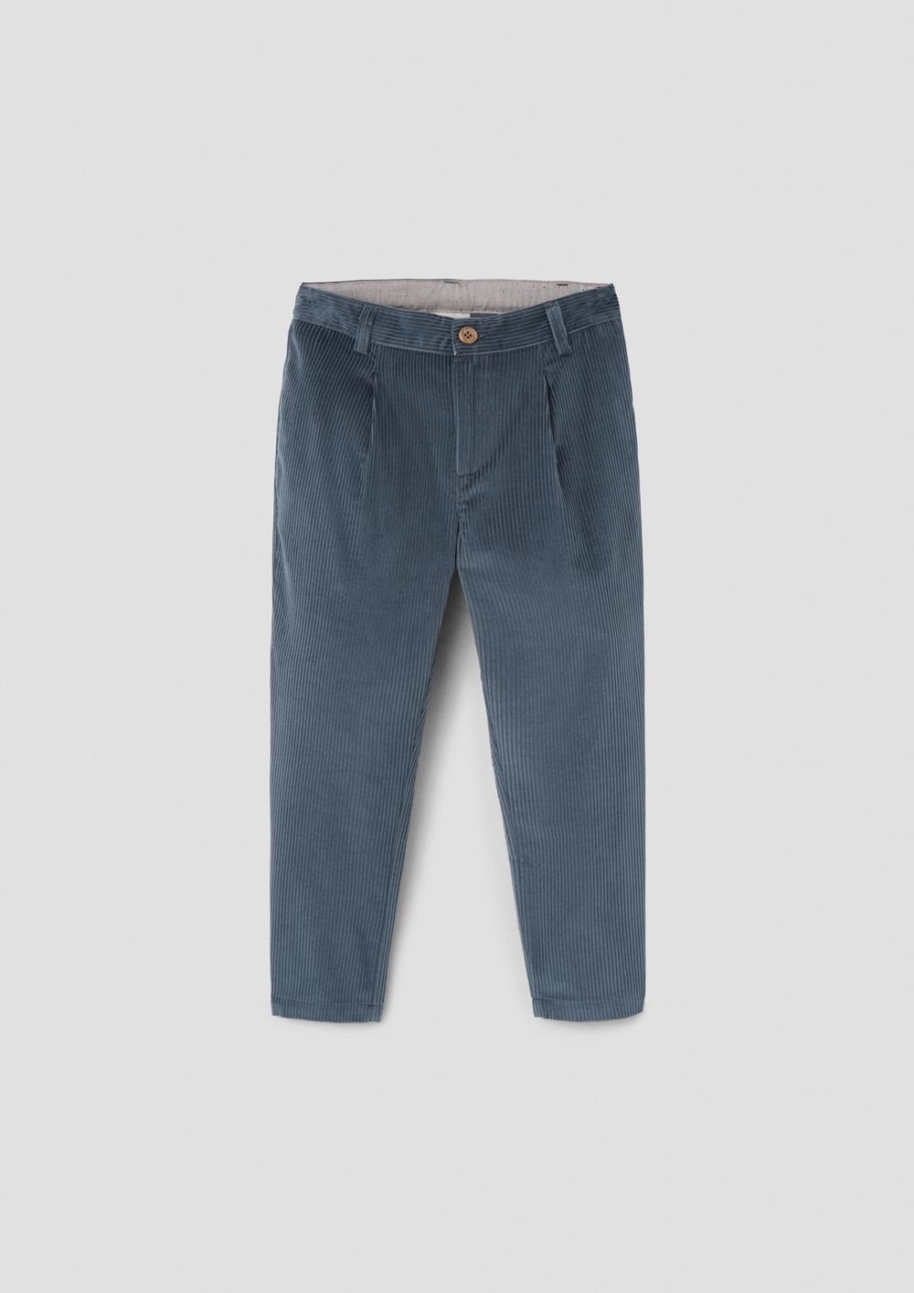 Mod.32.2 Blue-grey corduroy chino trousers | AW26.27 Mod.32.2 Blue-grey corduroy chino trousers