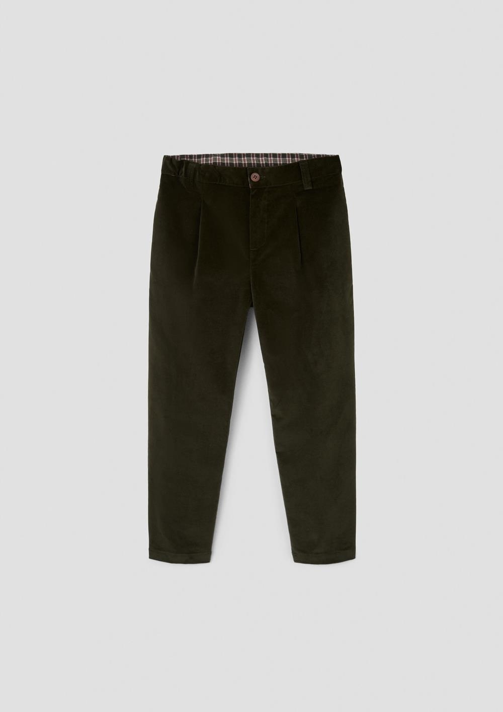 Mod.32.5 Moss green velvet chino trousers | AW26.27 Mod.32.5 Moss green velvet chino trousers