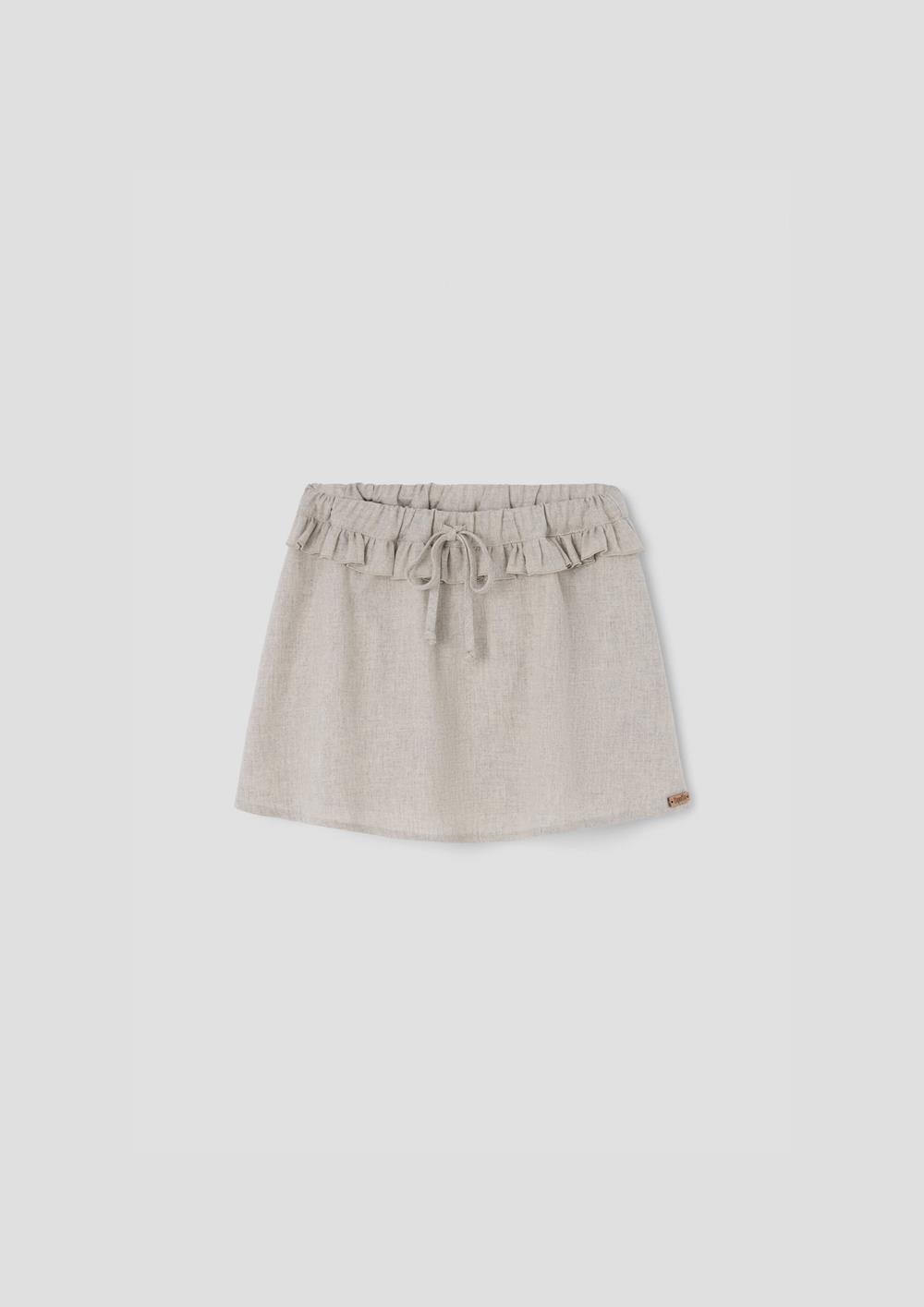 Mod.33.2 Sand short skirt with frill | AW26.27 Mod.33.2 Sand short skirt with frill