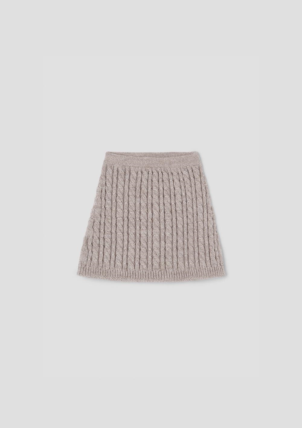 Mod.34.2 Sand knitted short skirt | AW26.27 Mod.34.2 Sand knitted short skirt