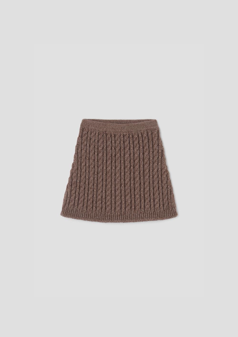 Mod.34.3 Brown knitted short skirt | AW26.27 Mod.34.3 Brown knitted short skirt