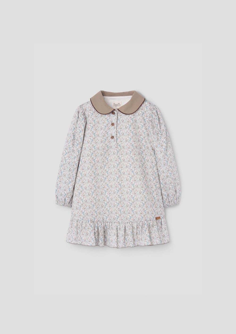 Mod.41.2 Micro-flower floral short dress with baby collar | AW26.27 Mod.41.2 Micro-flower floral short dress with baby collar