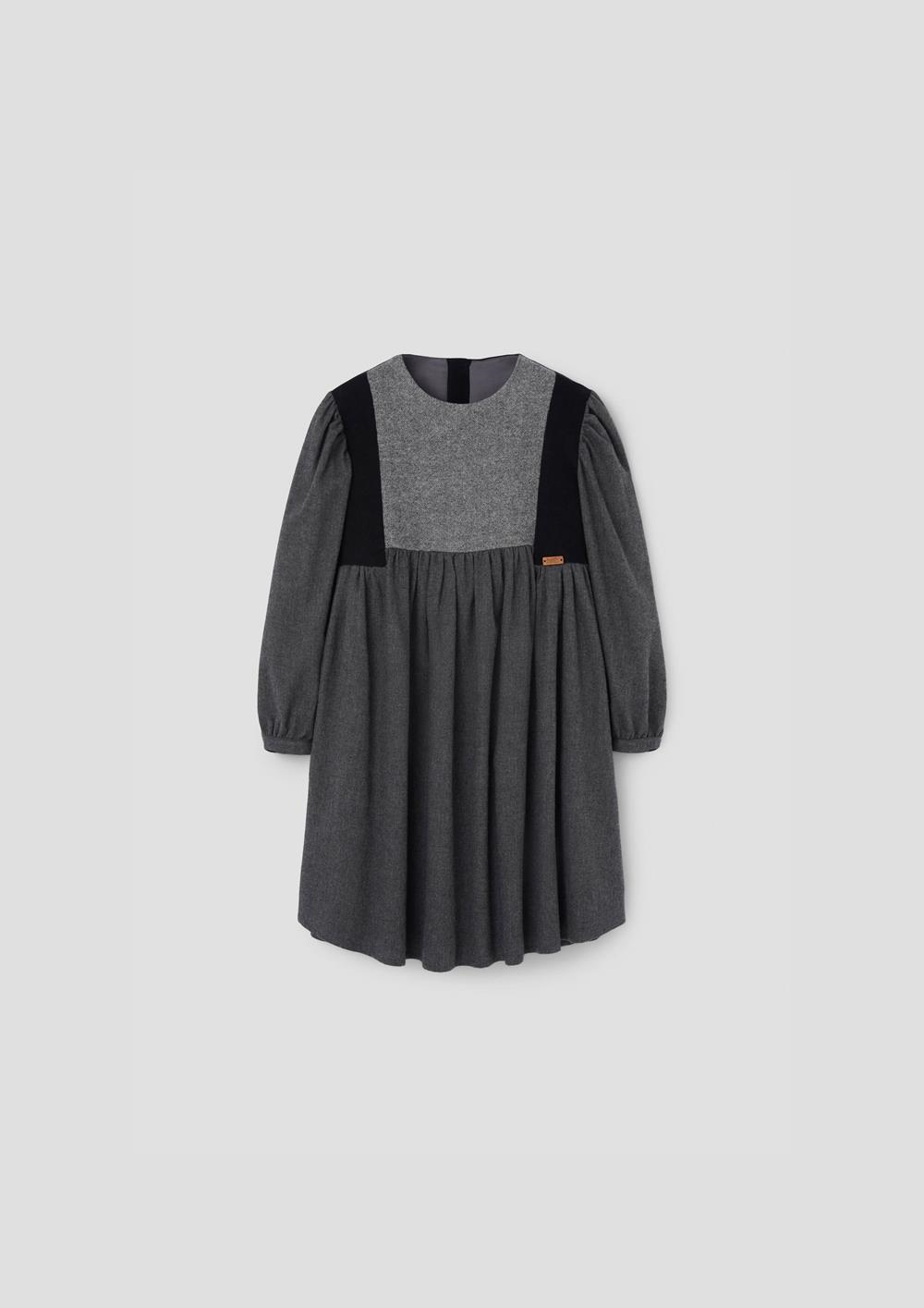 Mod.46.4 Dark grey dress with panels | AW26.27 Mod.46.4 Dark grey dress with panels