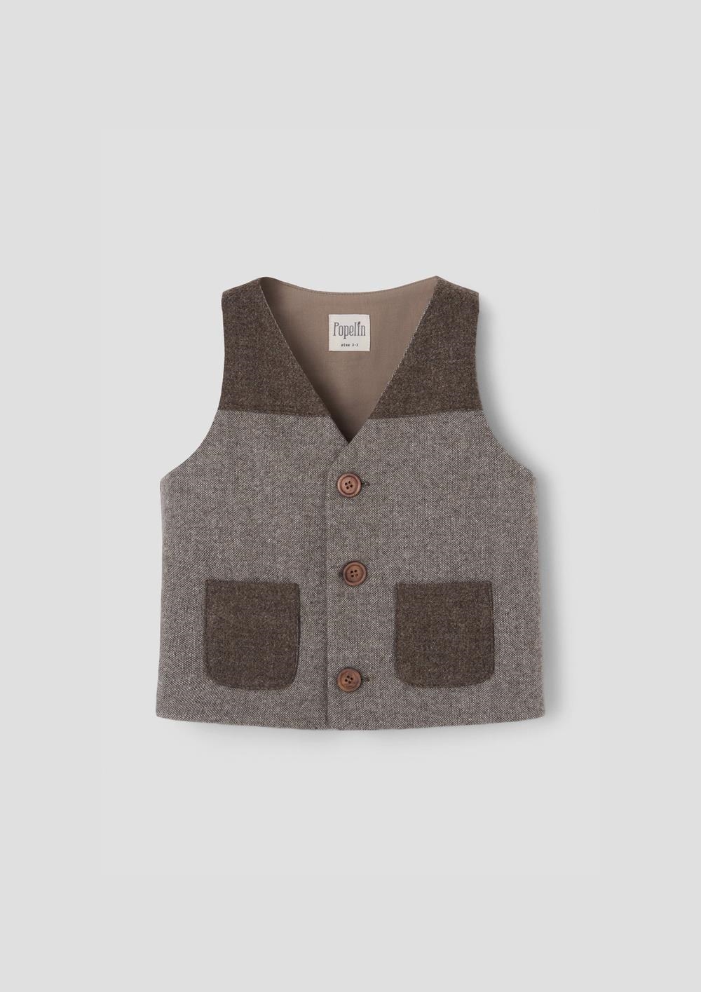 Mod.58.1 Brown fleck contrasting waistcoat | AW26.27 Mod.58.1 Brown fleck contrasting waistcoat