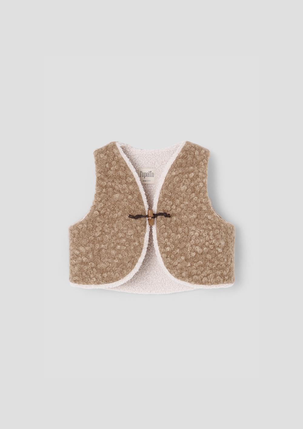 Mod.59.1 Camel faux fur mini waistcoat | AW26.27 Mod.59.1 Camel faux fur mini waistcoat