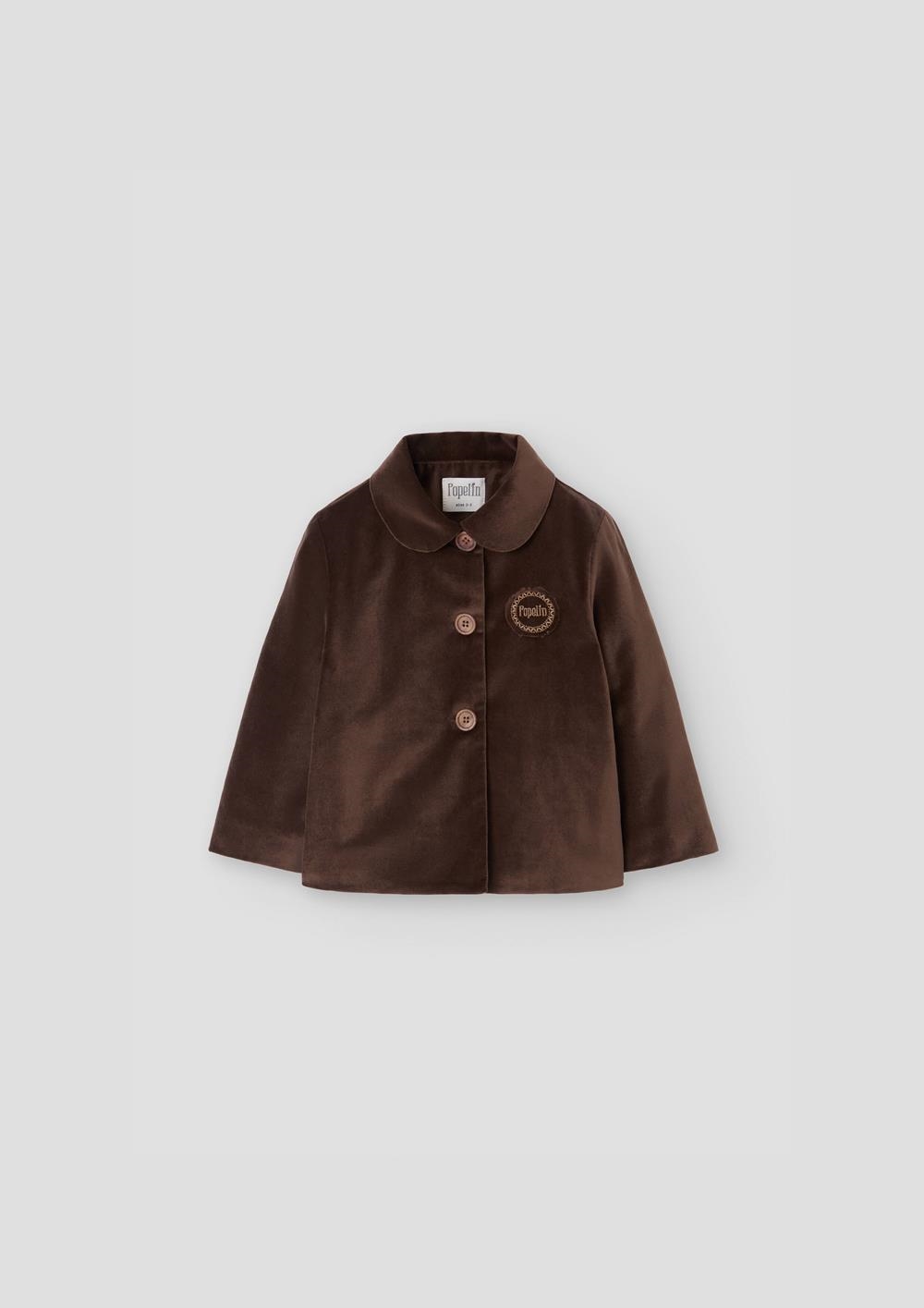 Mod.63.2 Brown velvet coat with shirt-style collar | AW26.27 Mod.63.2 Brown velvet coat with shirt-style collar