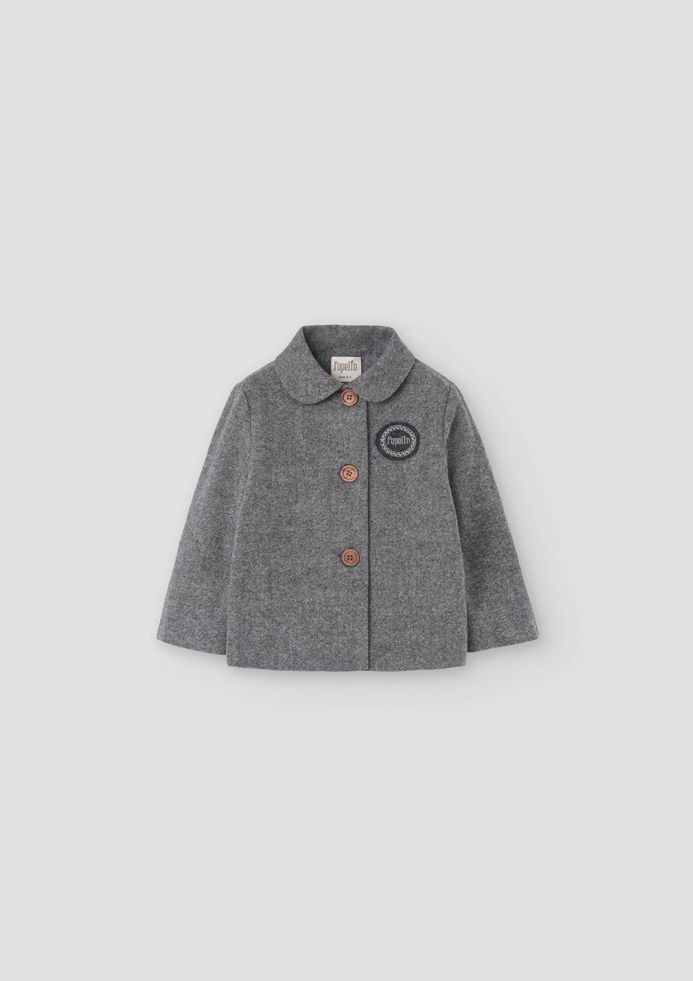 Mod.63.4 Grey fleck coat with shirt-style collar | AW26.27 Mod.63.4 Grey fleck coat with shirt-style collar