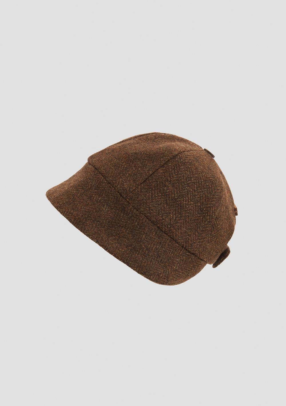 Mod.65.1 Brown woollen bonnet with peak | AW26.27 Mod.65.1 Brown woollen bonnet with peak