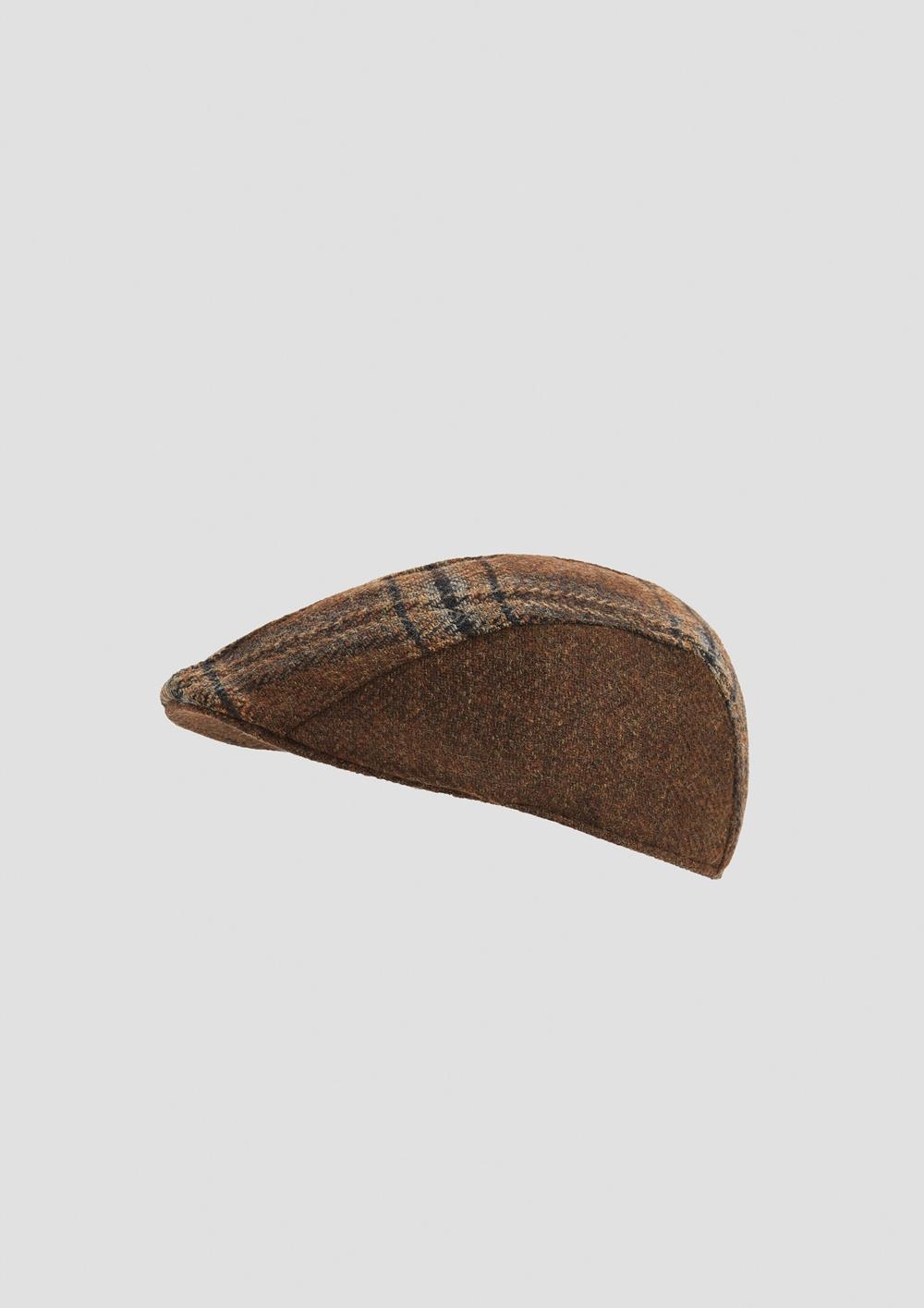 Mod.66.1 Brown plaid woollen peak cap | AW26.27 Mod.66.1 Brown plaid woollen peak cap