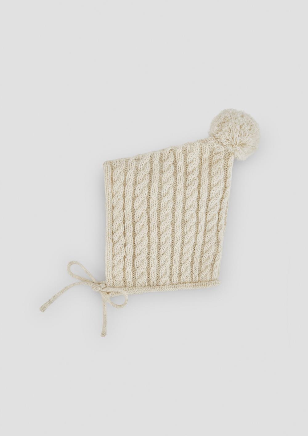 Mod.67.1 Off-white knitted gnome-style bonnet | AW26.27 Mod.67.1 Off-white knitted gnome-style bonnet