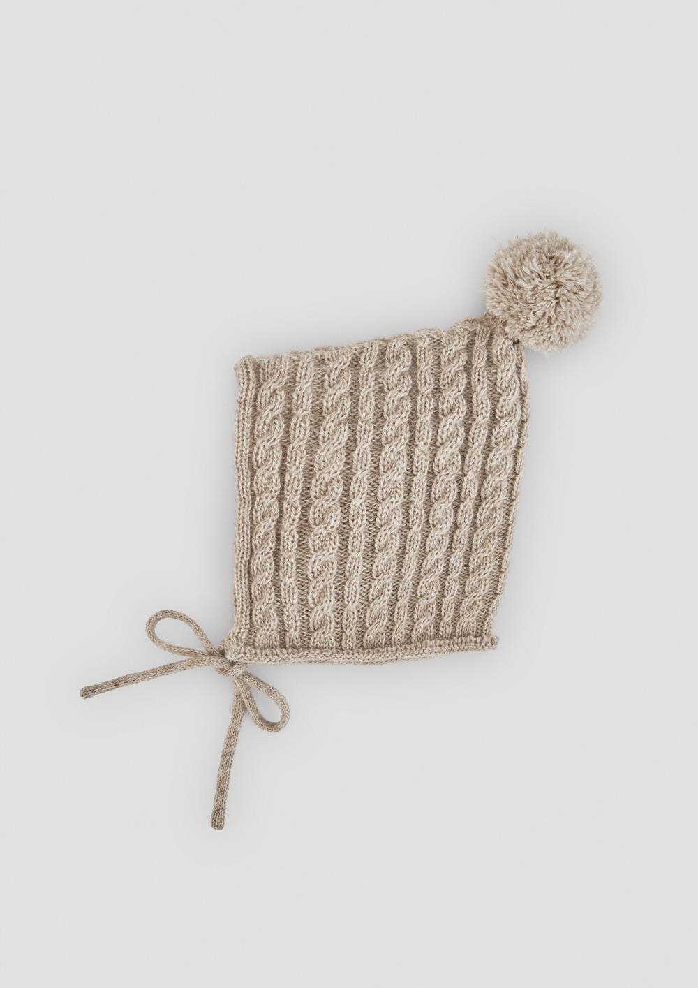 Mod.67.2 Sand knitted gnome-style bonnet | AW26.27 Mod.67.2 Sand knitted gnome-style bonnet