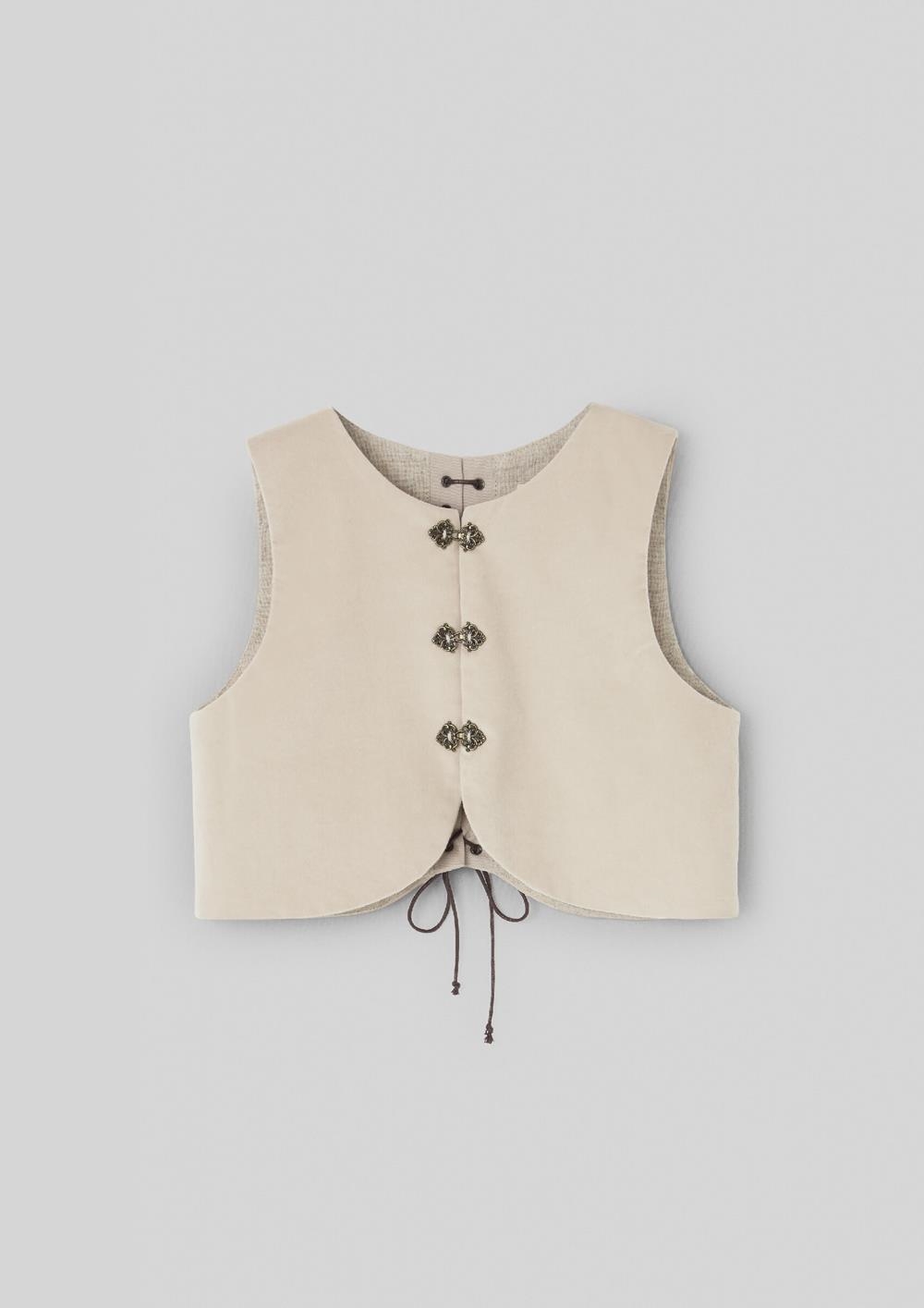 Mod.106.1 Special beige velvet waistcoat | AW26.27 Mod.106.1 Special beige velvet waistcoat