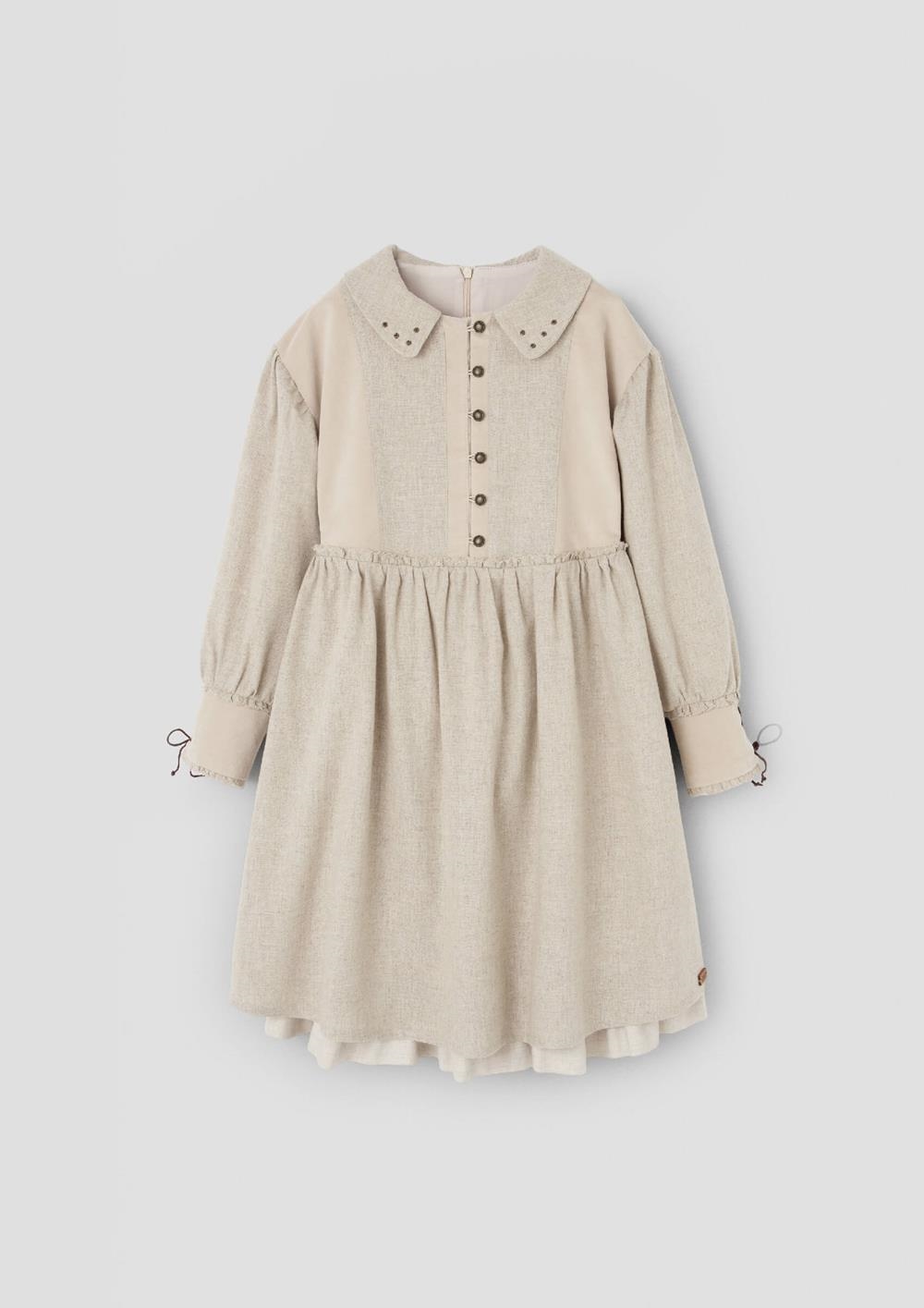 Mod.103.1 Peter Pan collar dress, sand | AW26.27 Mod.103.1 Peter Pan collar dress, sand