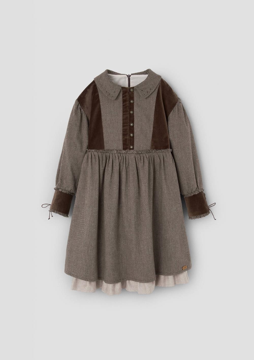 Mod.103.2 Peter Pan collar dress, brown | AW26.27 Mod.103.2 Peter Pan collar dress, brown