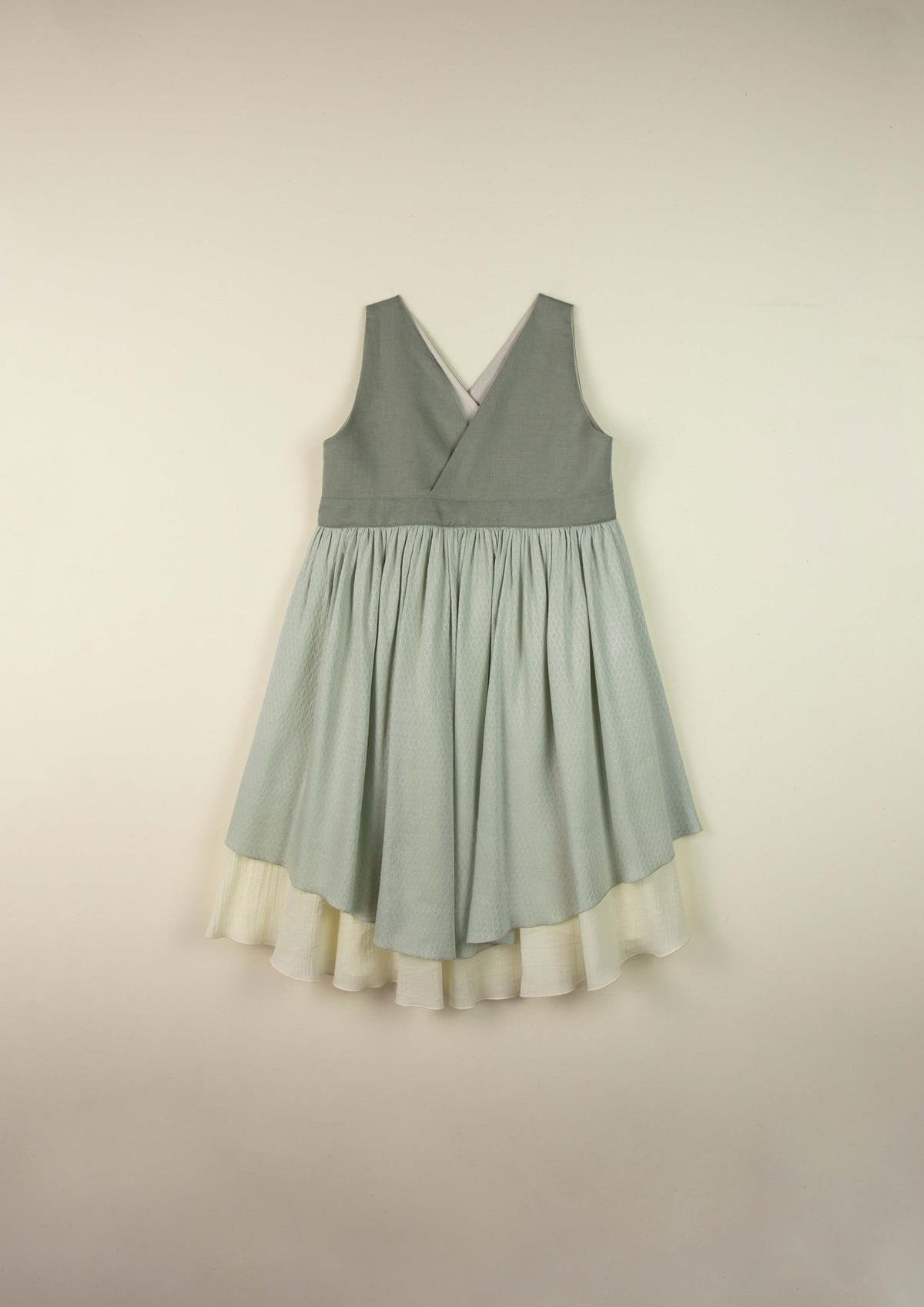 Mod.30.3 Green double layer dress | SS21Mod.30.3 Green double layer dress | 1