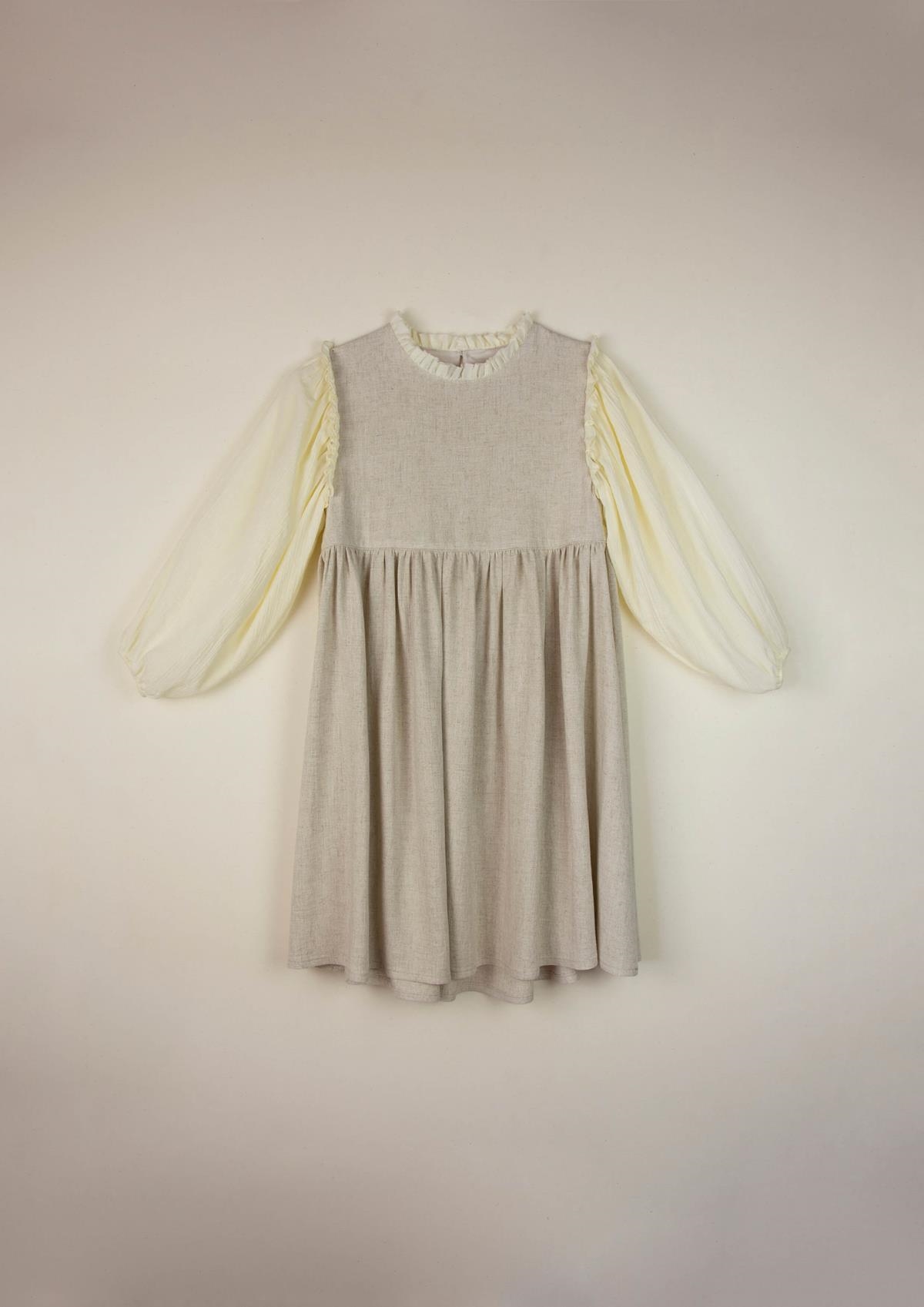 Mod.32.1 Long-sleeved beige dress | SS21Mod.32.1 Long-sleeved beige dress | 1